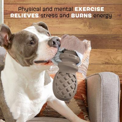 Show full view: BARK Buck Wild Interactive Tough Dog Toy, Grey, Large slide 3 of 8