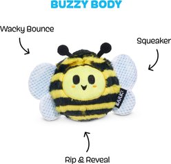 BARK Buzzy Body Hard Core Tough Dog Chew Toy, Yellow, Medium slide 2 of 7