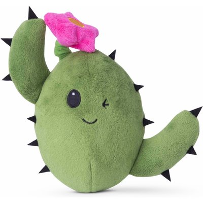 BARK BARK Cactus Rip & Reveal Squeaky Plush Dog Toy, Green, Large