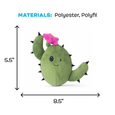 Show full view: BARK Cactus Rip & Reveal Squeaky Plush Dog Toy, Green, Large slide 5 of 8