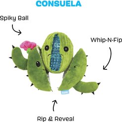 BARK Cactus Rip & Reveal Squeaky Plush Dog Toy, Green, Large slide 2 of 7