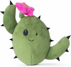 BARK Cactus Rip & Reveal Squeaky Plush Dog Toy, Green, Small