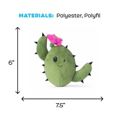 Show full view: BARK Cactus Rip & Reveal Squeaky Plush Dog Toy, Green, Small slide 6 of 10