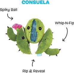 BARK Cactus Rip & Reveal Squeaky Plush Dog Toy, Green, Small slide 2 of 8