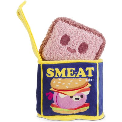 BARK BARK Canned Smeat Multi-Part Squeaky Plush Dog Toy, Medium