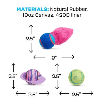 Show full view: BARK Celestial Lobjects Tough Squeaky Tennis Ball Dog Toys, Medium slide 5 of 9