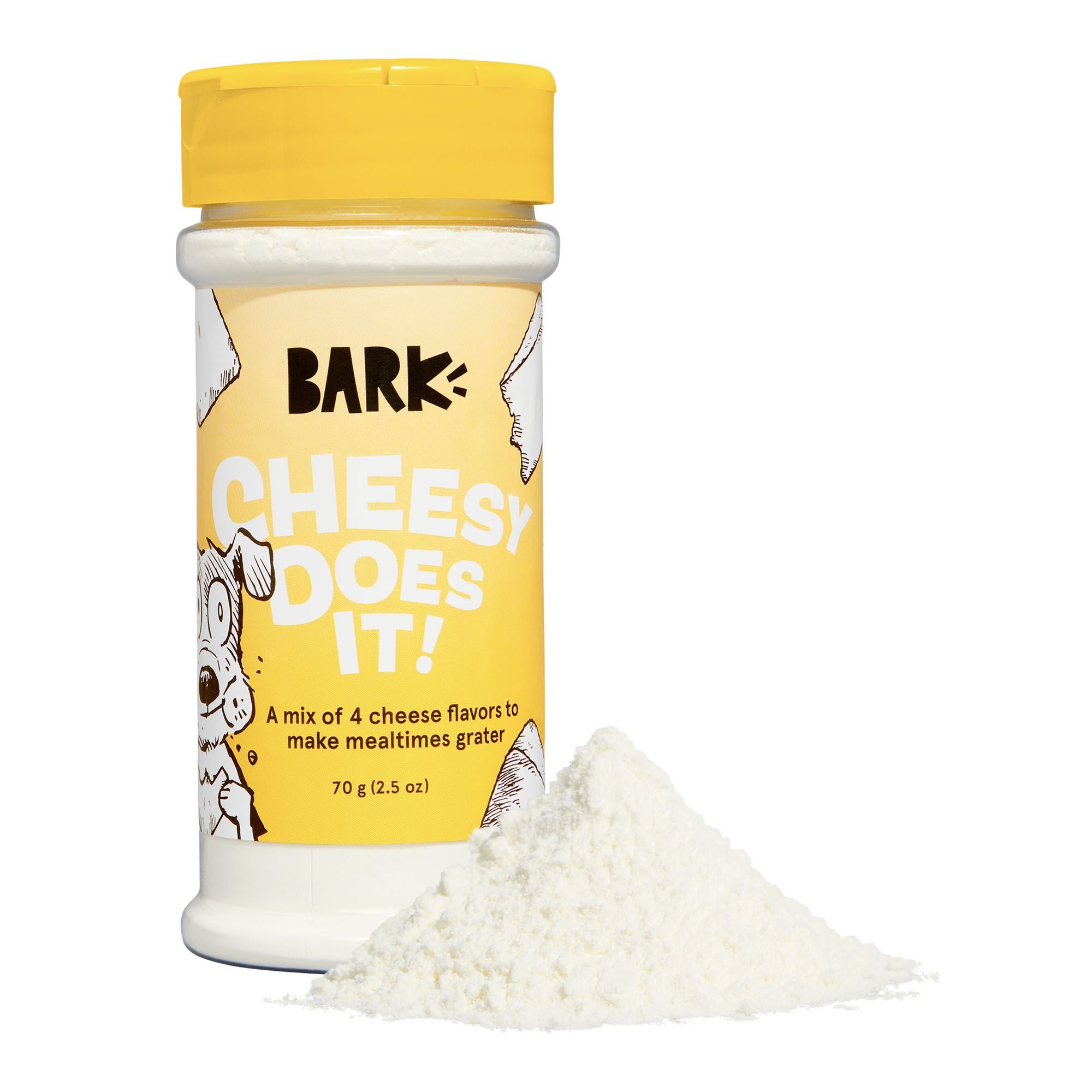 Cheesy Does It! High Protein Limited Ingredient Dry Dog Food Topper, 4.6-oz bottle