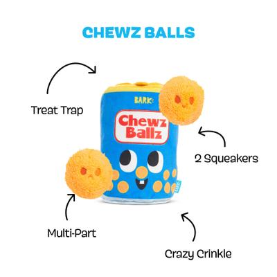 Show full view: BARK Chewz Ballz Squeaky Plush Dog Toy, Orange, Large slide 3 of 9