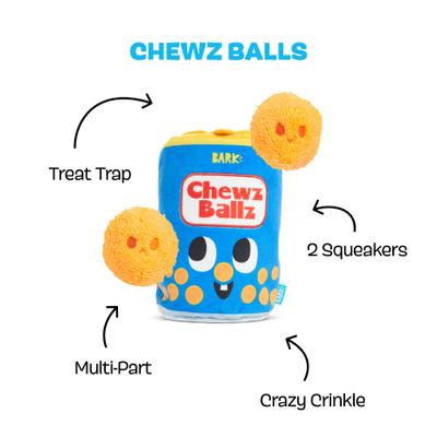 Show full view: BARK Chewz Ballz Squeaky Plush Dog Toy, Orange, Small slide 2 of 9