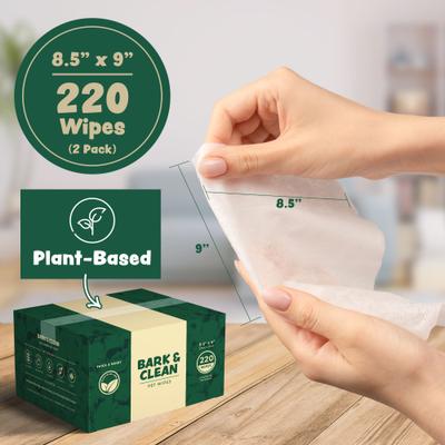 Show full view: Bark & Clean Bamboo Wipes with Aloe, Shea Butter & Coconut Oil Light Lavender Scent Dog & Cat Grooming Wipes, 220 count slide 4 of 10
