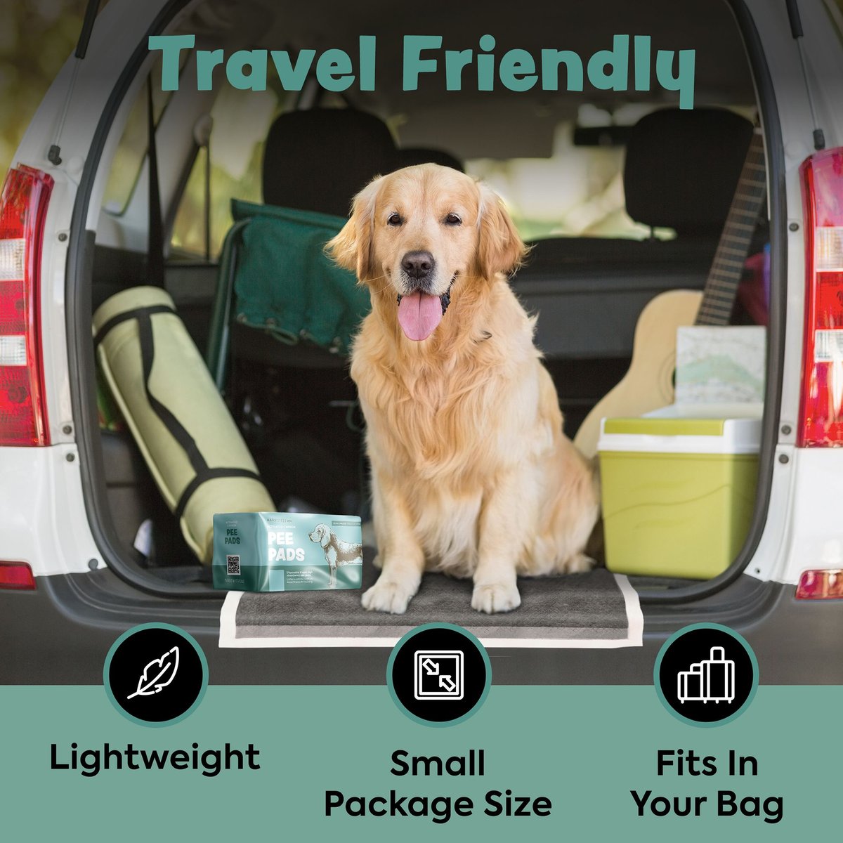Bark & Clean Premium Activated Charcoal Traveller's Dog Potty Pad