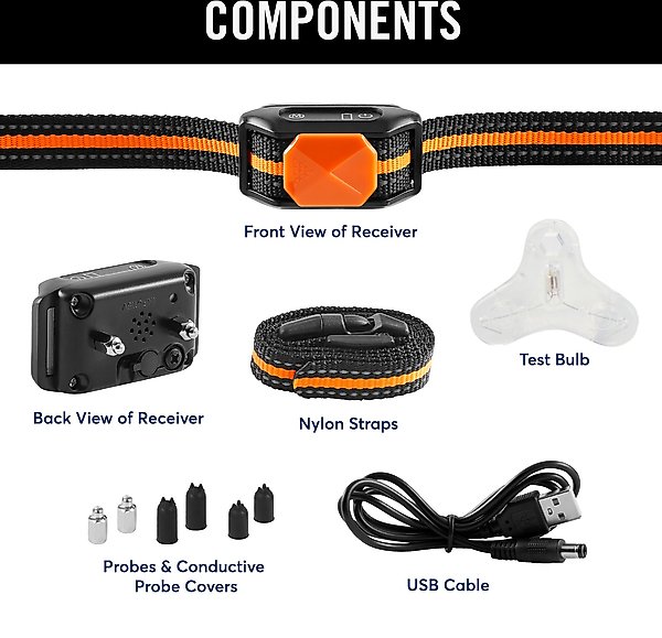 Show full view: Bark Collar, Waterproof & Rechargeable Multi Vibrations & Tone, Nylon slide 2 of 8