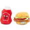 Show in main carousel: BARK Cookout Burger & Ketchup Picnic Pack Up Squeaky Plush Dog Chew Toy slide 1 of 9