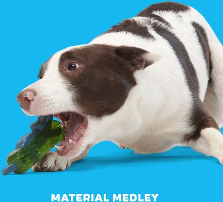 Show full view: BARK Crocness Monster Tough Dog Chew Toy, Green, Medium slide 4 of 9