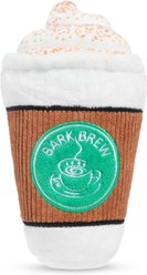 BARK Cup of Bark Roast Squeaky Plush Dog Toy, White, Medium