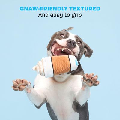 Show full view: BARK Cup of Bark Roast Squeaky Plush Dog Toy, White, Medium slide 4 of 8