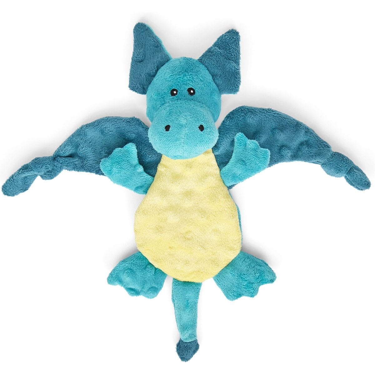 BARK Dingbert the Dragon Squeaky Plush Dog Toy, Blue
