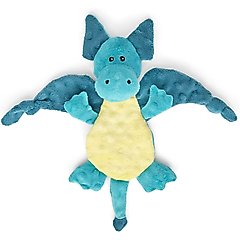 BARK Dingbert the Dragon Squeaky Plush Dog Toy, Blue