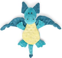 BARK Dingbert the Dragon Squeaky Plush Dog Toy, Blue