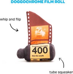 BARK Doggochrome Film Roll Squeaky Plush Dog Toy, Small/Medium slide 2 of 7