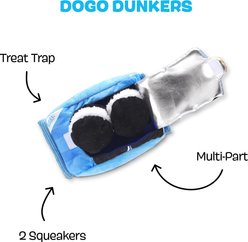 BARK Dogo Dunkers Multi-Part Squeaky Plush Dog Toy, Blue slide 2 of 7