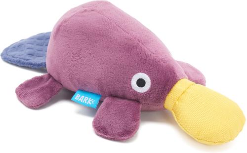 Show full view: BARK Drongo Platypus Rip & Reveal Squeaky Plush Dog Toy, Purple, Small slide 1 of 8