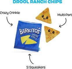 BARK Drool Ranch Chips Multi-Part Squeaky Plush Dog Toy, Blue, Medium slide 2 of 7