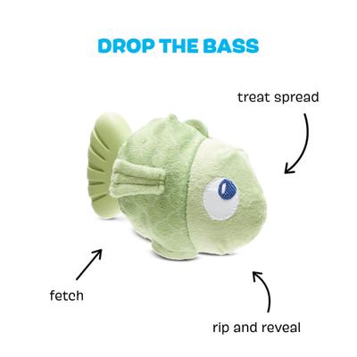 Show full view: BARK Drop The Bass Rip & Reveal Fetch Tough Treat Dispensing Dog Chew Toy slide 3 of 9