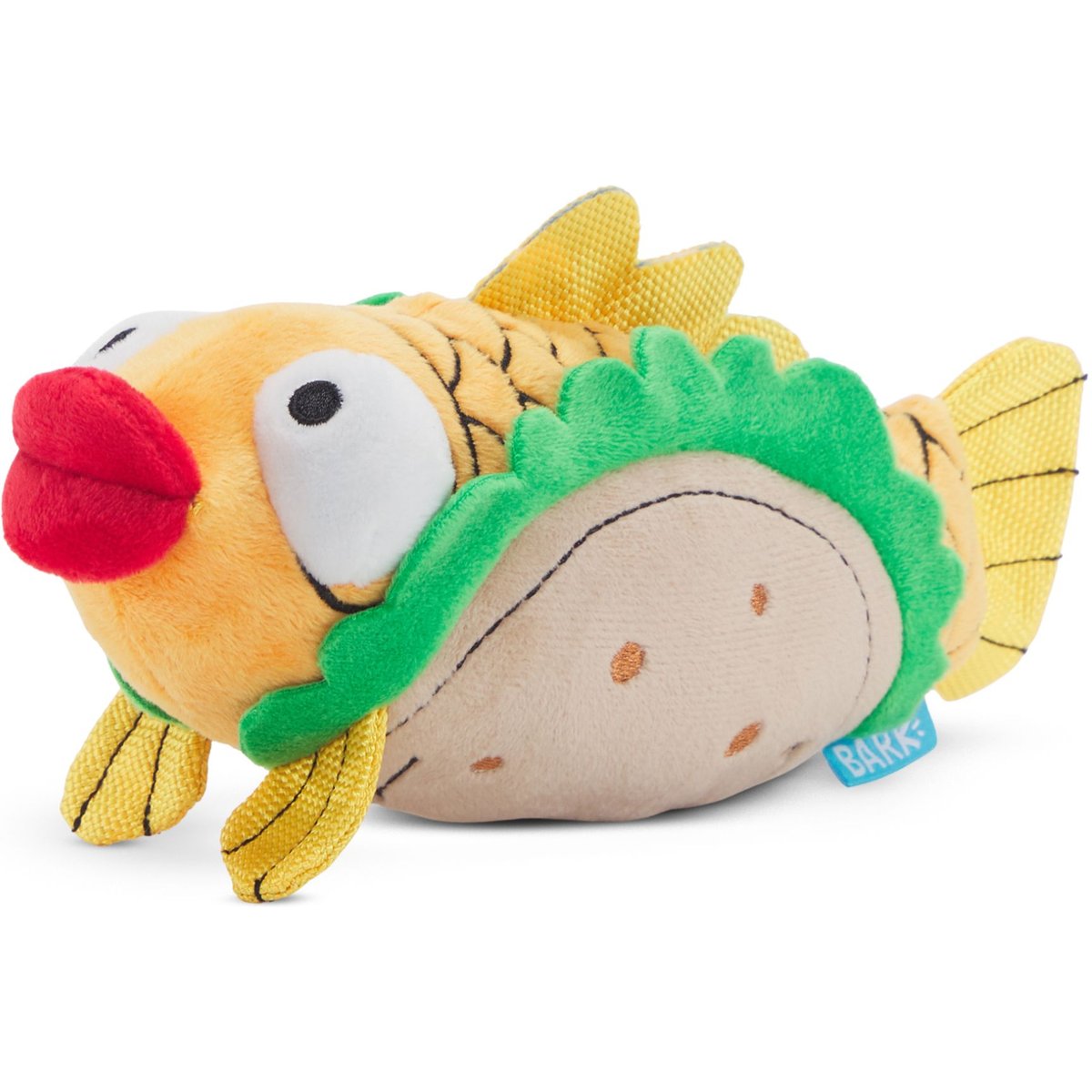 BARK Fish Taco Squeaky Plush Dog Toy, Small