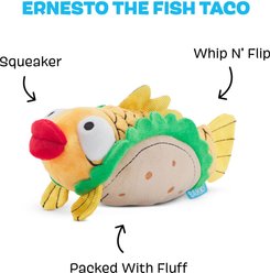 BARK Fish Taco Squeaky Plush Dog Toy, Small slide 2 of 7