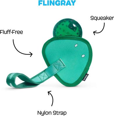 Show full view: BARK Flingray Dog Tug Toy, Teal, Large slide 2 of 7