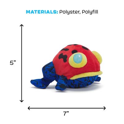 Show full view: BARK Freckles the Frog Squeaky Plush Dog Toy, Small/Medium slide 5 of 8