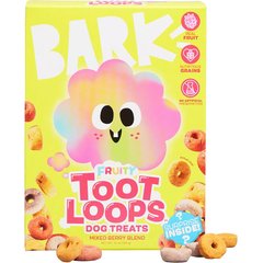 BARK Fruity Toot Loops Mixed Berry Blend Flavored Crunchy Dog Treats, 10-oz box