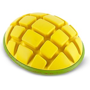 BARK GO Mango Tough Dog Chew Toy, Yellow, Large
