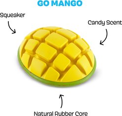 BARK GO Mango Tough Dog Chew Toy, Yellow, Large slide 2 of 8