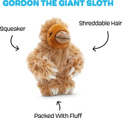 BARK Gordon the Giant Sloth Squeaky Plush Dog Toy, Brown slide 2 of 7