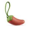 BARK Habanero Pupper Dog Chew Toy, Red, Medium