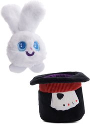 BARK Hare Bunny Rabbit Magician Hat Squeaky Plush Dog Toy, Large