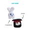 Show in main carousel: BARK Hare Bunny Rabbit Magician Hat Squeaky Plush Dog Toy, Large slide 3 of 9