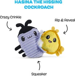BARK Hasina the Hissing Cockroach Rip & Reveal Squeaky Plush Dog Toy, Medium slide 2 of 8