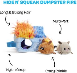 BARK Hide n' Squeak Dumpster Fire Multi-Part Squeaky Plush Dog Toy, Medium slide 2 of 8