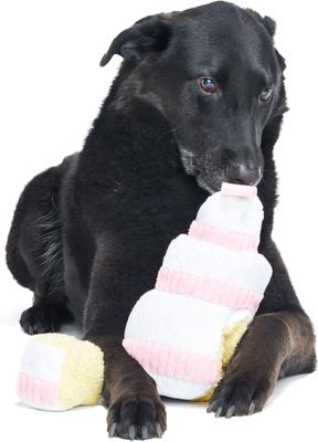 Show full view: BARK Holy Ratrimony Wedding Cake & Slice Multi-Part Squeaky Plush Dog Toy, Medium/Large slide 4 of 8