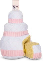 BARK Holy Ratrimony Wedding Cake & Slice Multi-Part Squeaky Plush Dog Toy, X-Small/Small