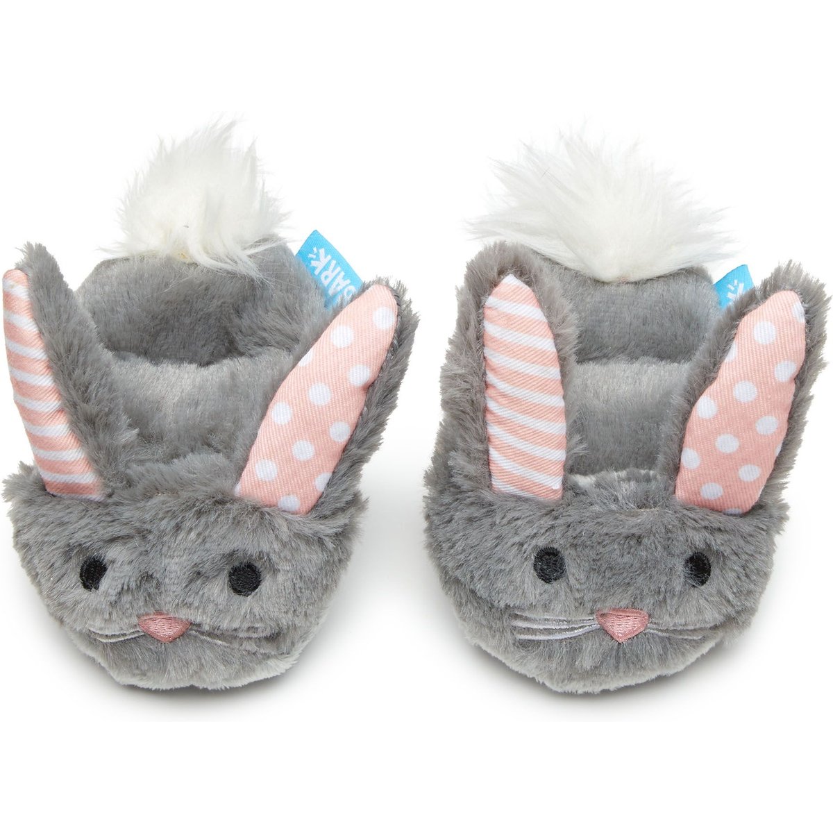 BARK Itty & Bitty The Bunny Slippers 2-in-1 Squeaky Plush Dog Toy