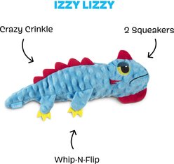 BARK Izzy Lizzy Squeaky Plush Dog Toy, Blue, Small slide 2 of 7