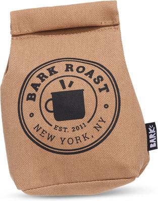 Show full view: BARK Jitter Pug Coffee Bean Hard Core Tough Dog Chew Toy, Brown, Medium slide 1 of 9