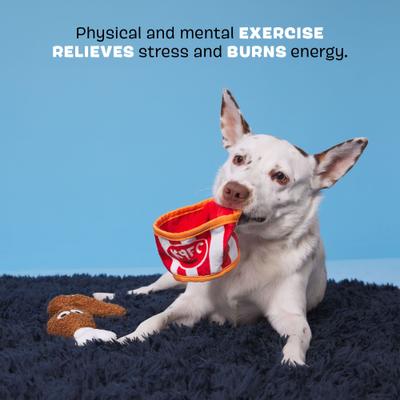 Show full view: BARK Kenpuppy Fried Chicken 3-in-1 Treat Hiding Squeaky Plush Crinkle Dog Toy slide 3 of 8