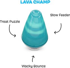 BARK Lava Champ Tough Treat Dispensing Dog Chew Toy, Blue, Medium slide 2 of 8