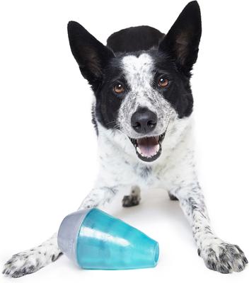 Show full view: BARK Lava Champ Tough Treat Dispensing Dog Chew Toy, Blue, Medium slide 7 of 10