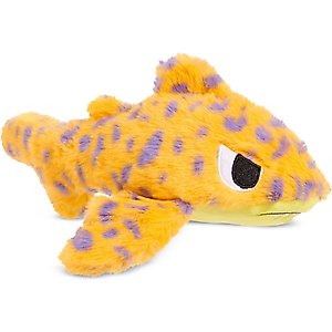 BARK Leopold Leopard Shark Multi-Part Squeaky Plush Dog Toy, Orange, Medium